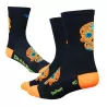 Chaussettes Defeet Aireator "Sugarskull" noir et orange
