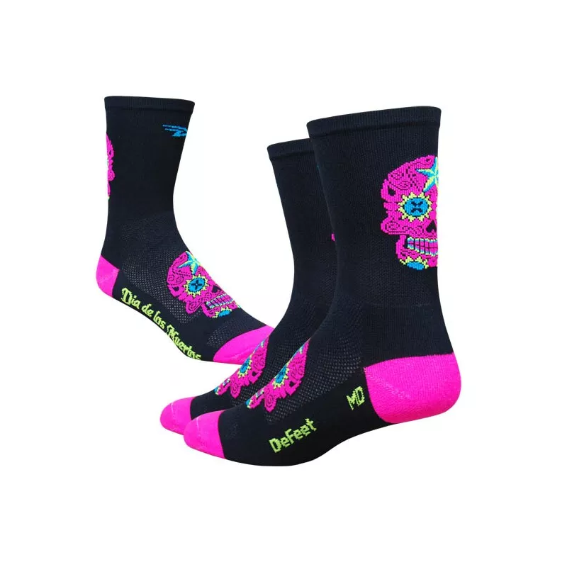 Defeet Aireator tall sugarskull black/pink
