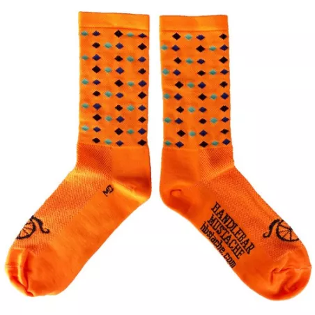Handlebar Mustache Bling Bling Orange