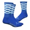 Chaussettes DeFeet Handlebar Mustache "Frequency" bleu