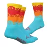 Chaussettes DeFeet Handlebar Mustache "Amongst the waves" bleu