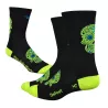 Chaussettes Defeet Aireator "Sugarskull" noir et jaune