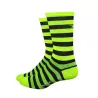Chaussettes DeFeet Aireator à rayures noir et jaune fluo