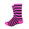 Chaussettes DeFeet Aireator à rayures noir et rose