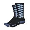 Chaussettes DeFeet Aireator 6 pouces HighBall High Rouleur noir blanc gris