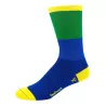 Chaussettes DeFeet Aireator à rayures noir et vert fluo