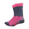Chaussettes DeFeet Levitator Lite rose et gris