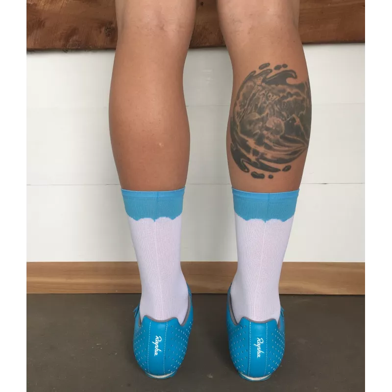 Chaussettes DeFeet Ridge Supply Double Gap blanc