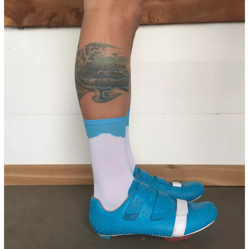 Chaussettes DeFeet Ridge Supply Double Gap blanc