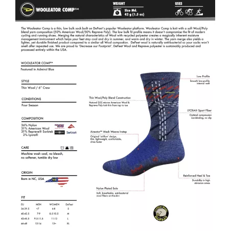 Chaussette Defeet Wooleator Layers 6 pouces