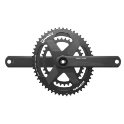 Rotor VEGAST crankset with rim or disc brakes axle + arms +  spidering round or ovalized Qrings 12,5% 50/34 52/36 or 53/39