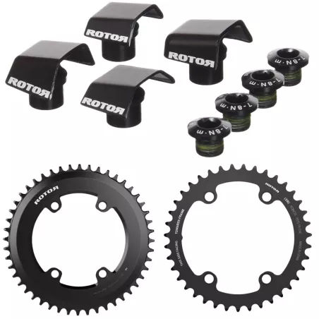 Rotor round chainring set AERO NOQ for Shimano Ultegra 6800/8000 or Dura Ace 9000/9100