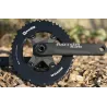 Pédalier Rotor Aldhu semi aéro complet avec étoile et plateaux, axe24 ou 30mm