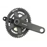 Photo du pédalier Rotor Aldhu Carbon version spidering en 50/34 ovalisé Qrings