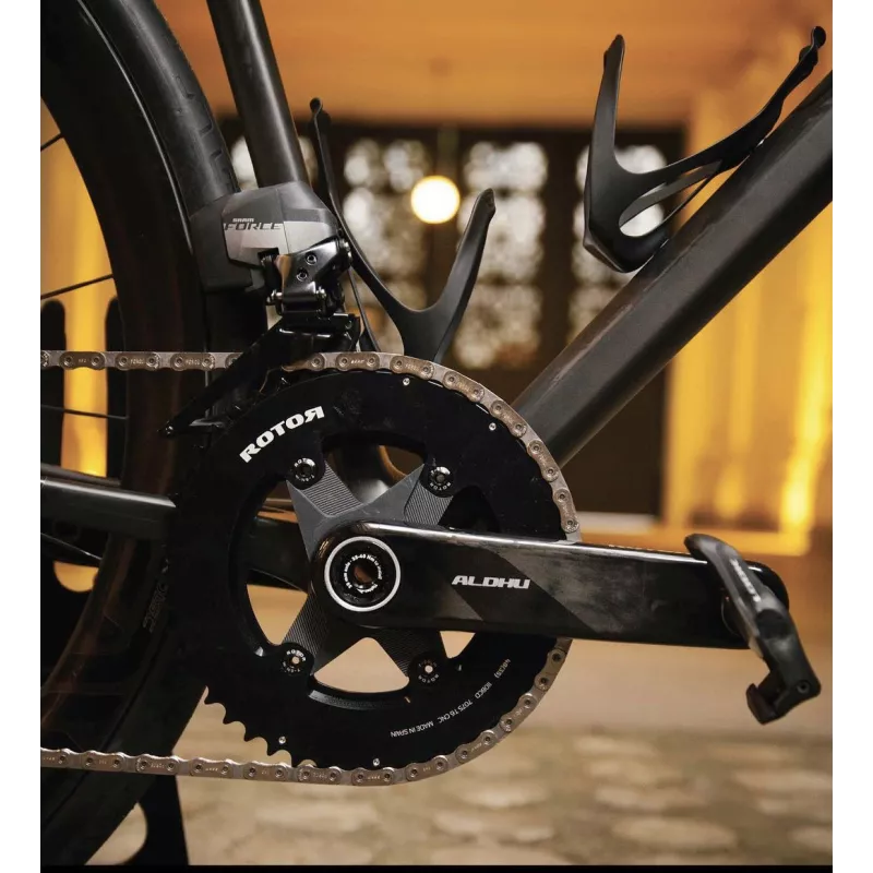 Pédalier Rotor Aldhu carbon Spider Mount AXS 48/35 ronds NOQ