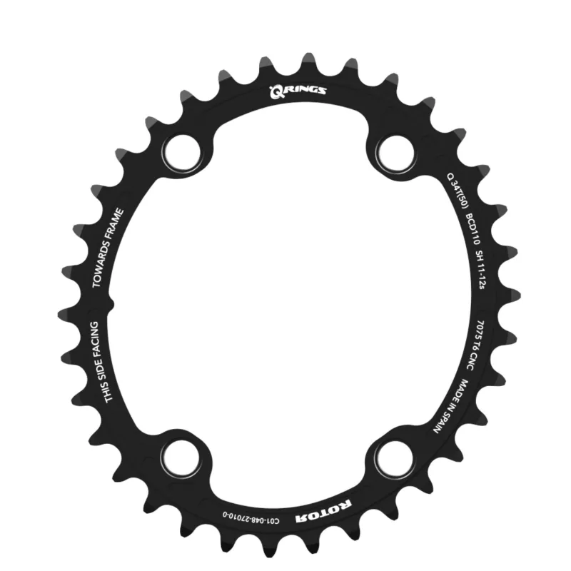 Plateau Rotor 34 Qrings 4 branches 11-12V Shimano face cadre