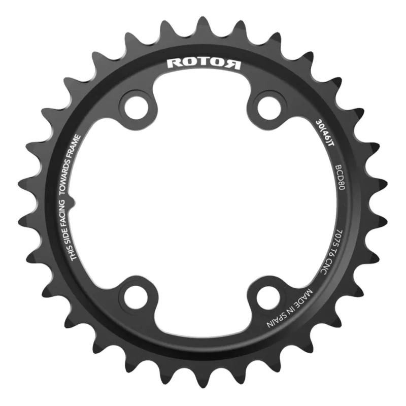 Rotor NOQ GRX 110/80mm vue des 2 plateaux (photo Rotor)