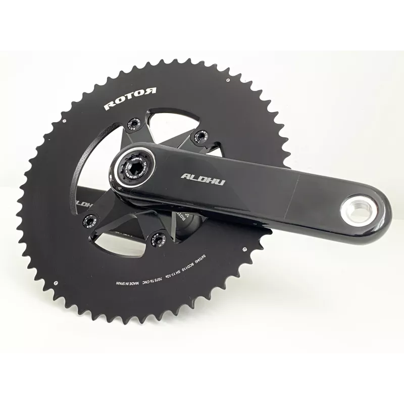 Pédalier Aldhu Carbon semi aéro 12v (54/42 55/42 56/44 58/44)