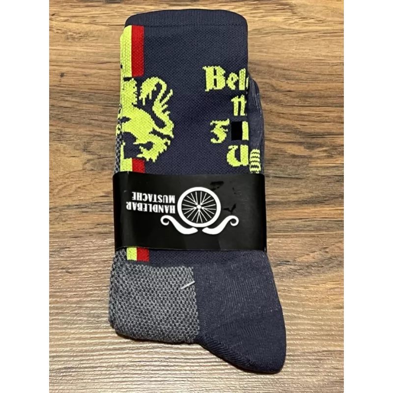 Chaussettes DeFeet Handlebar Mustache "TFU" gris