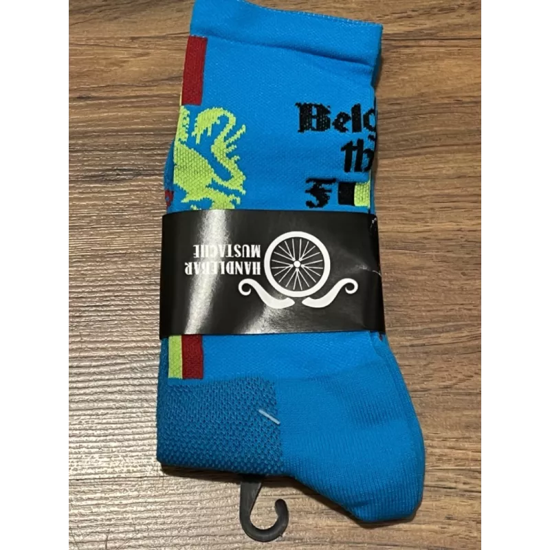 Chaussettes DeFeet Handlebar Mustache "TFU" bleu