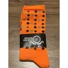 Chaussettes DeFeet Handlebar Mustache Bling Bling orange