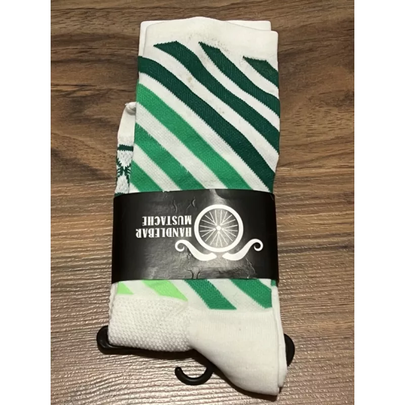 Chaussettes DeFeet Handlebar Mustache Decade Pro vert