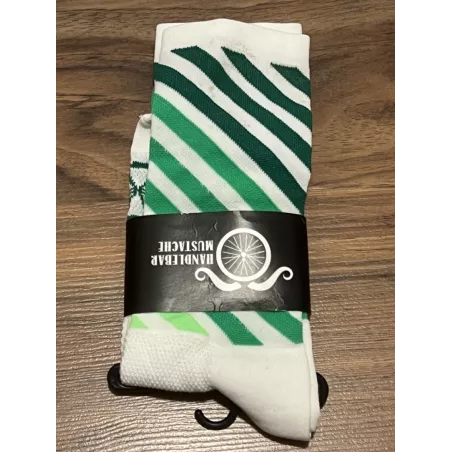 Chaussettes DeFeet Handlebar Mustache Decade Pro vert