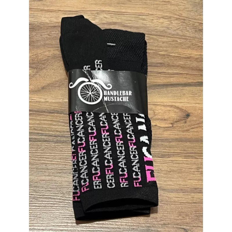 Chaussettes DeFeet Handlebar Mustache Fucancer noir
