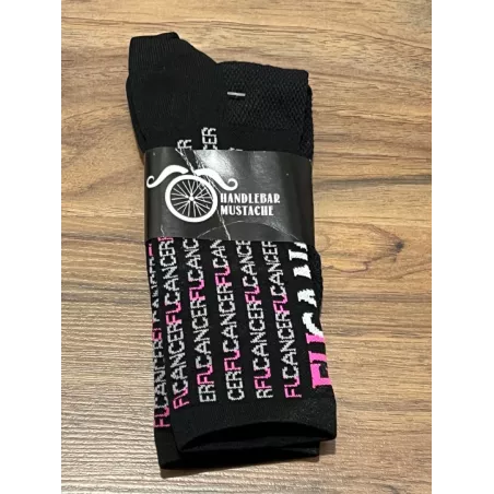 Chaussettes DeFeet Handlebar Mustache Fucancer noir