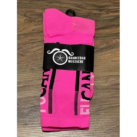 DeFeet Handlebar Mustache Aireator 6" Fucancer pink