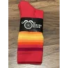 Chaussettes DeFeet Handlebar Mustache "The wall" hiver rouge
