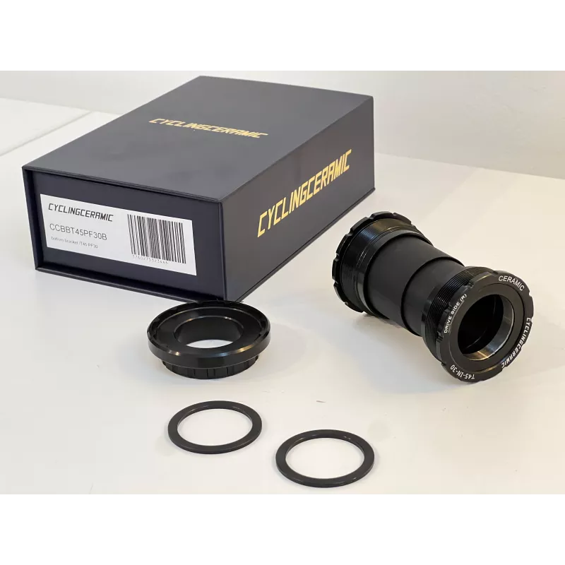 Boitier T45 (Colnago) à roulements céramique pour pédaliers Rotor 30mm