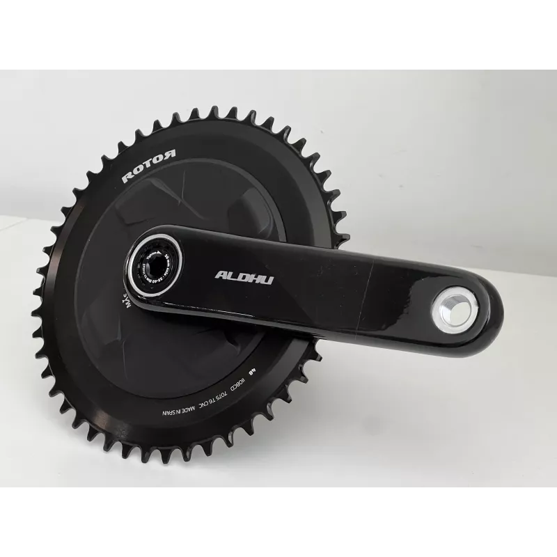 Pédalier Rotor Aldhu Carbon aéro Monoplateau 48-50-52-54