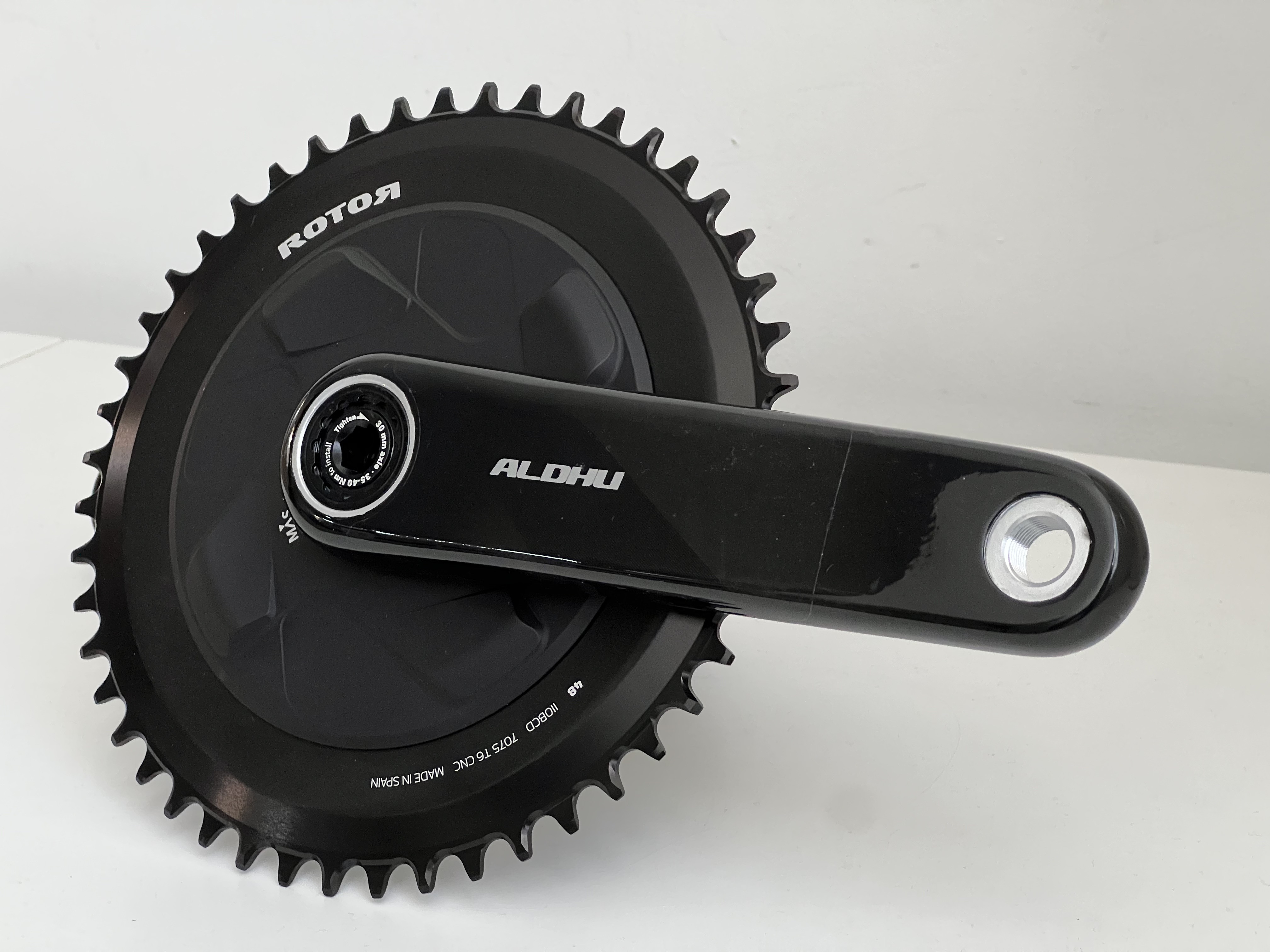 Pédalier Rotor Aldhu+ Avec Compteur De Puissance Power2max NGeco - 170mm, Plateaux 50/34
