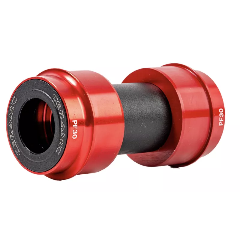 Boitier CyclingCeramic PF30 rouge pour pédaliers Shimano ou 24mm