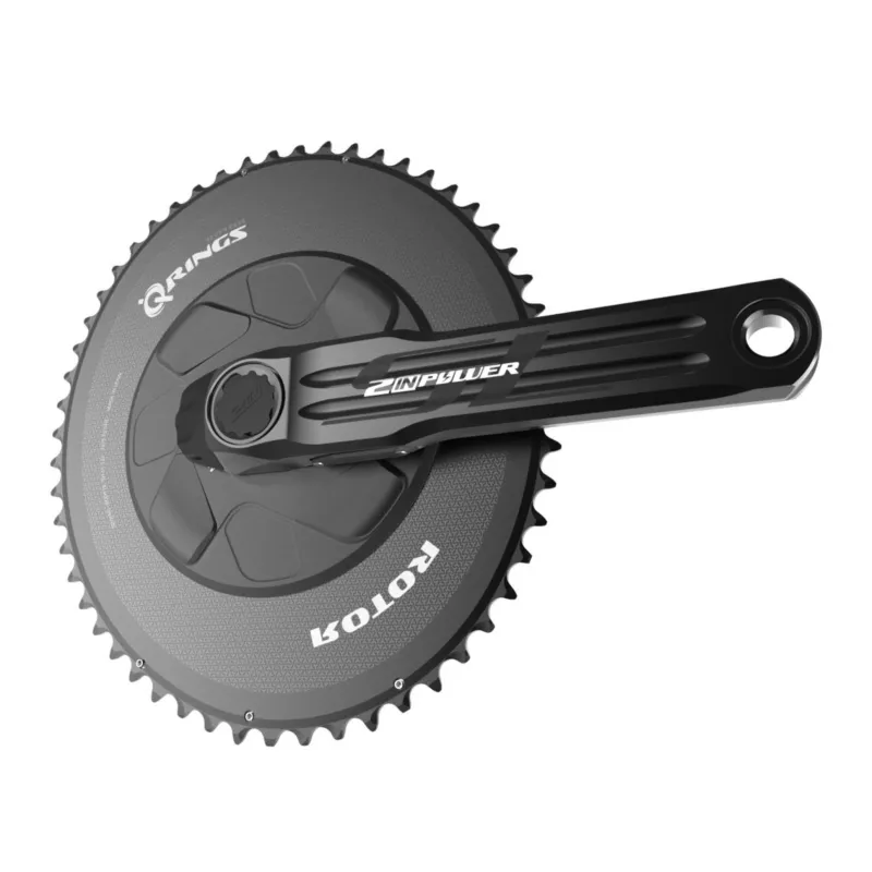PÉDALIER ROTOR 2INPOWER SL AÉRO AVEC PLATEAUX 12V 55/42 ovalisés, vue de profil