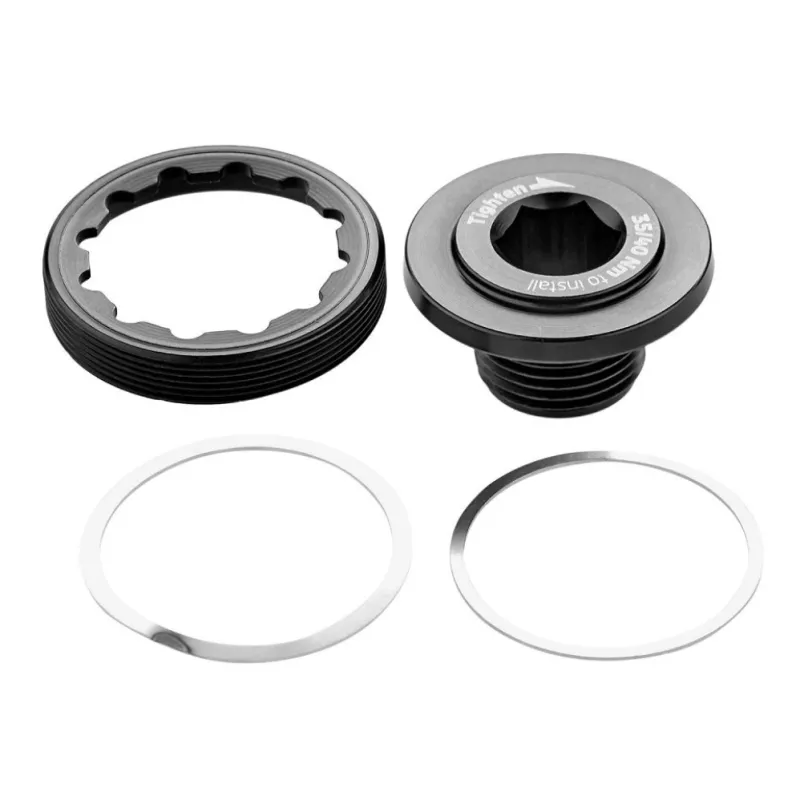 Le sachet Ecrou 24mm Rotor contient 1 écrou, 1 extracteur et 2 rondelles grises (photo Rotor)