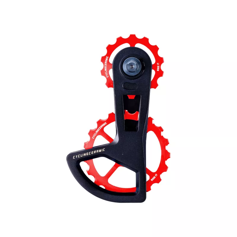 Red CyclingCeramic Race derailleur cage for Shimano 105 R7100/7150.
