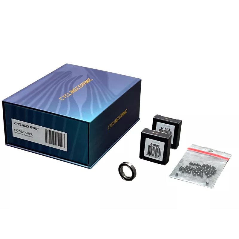 Box content of CyclingCeramic bearings kit for Campagnolo wheels