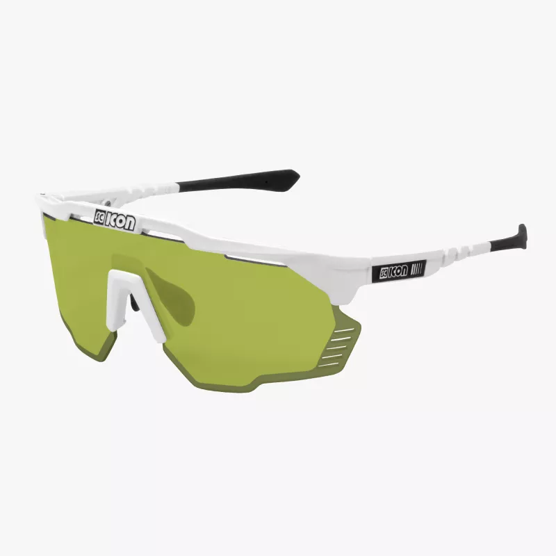 Scicon Aeroshade Kunken White Gloss – Lunettes vélo légères et ventilées