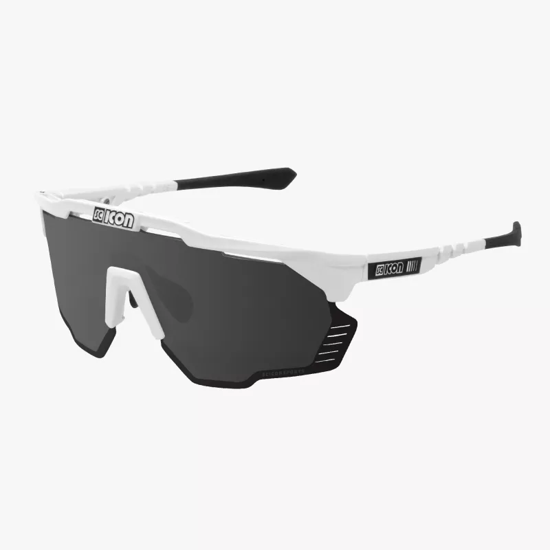 Scicon Aeroshade Kunken White Gloss – Lunettes vélo légères et ventilées