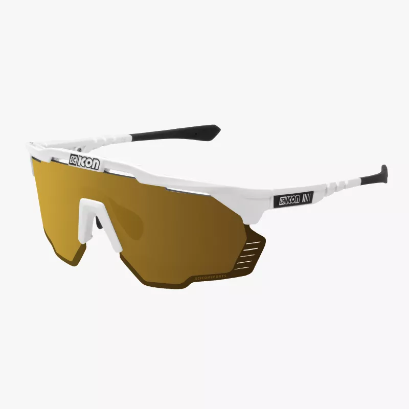 Scicon Aeroshade Kunken White Gloss – Lunettes vélo légères et ventilées