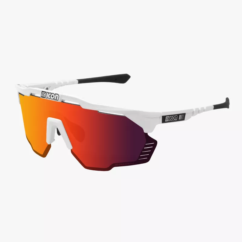Scicon Aeroshade Kunken White Gloss – Lunettes vélo légères et ventilées