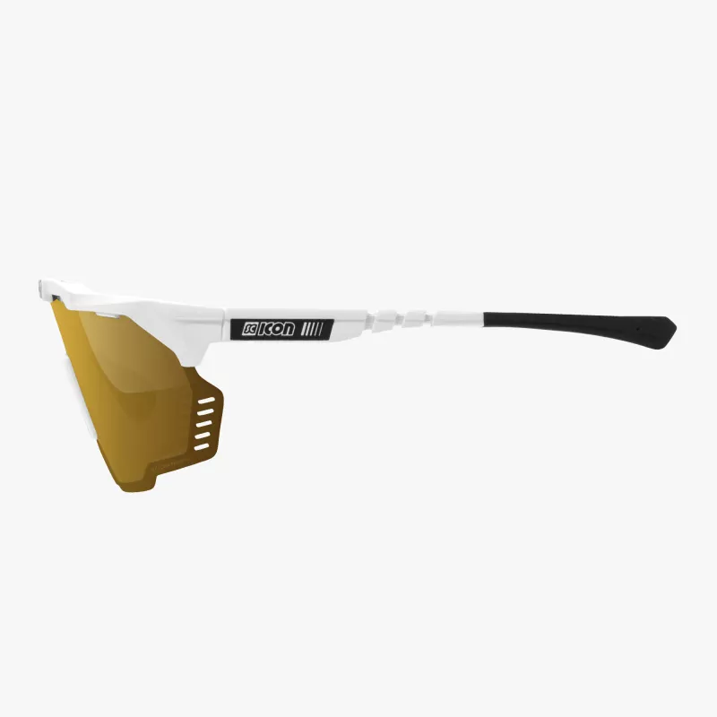 Scicon Aeroshade Kunken White Gloss – Lunettes vélo légères et ventilées