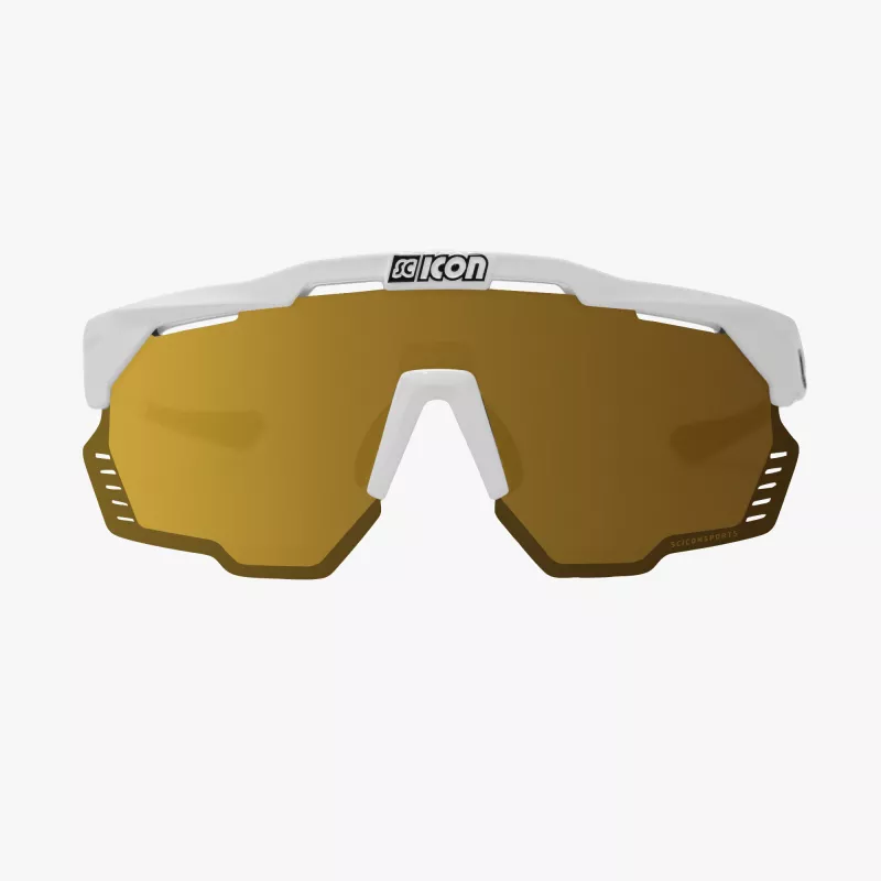 Scicon Aeroshade Kunken White Gloss – Lunettes vélo légères et ventilées