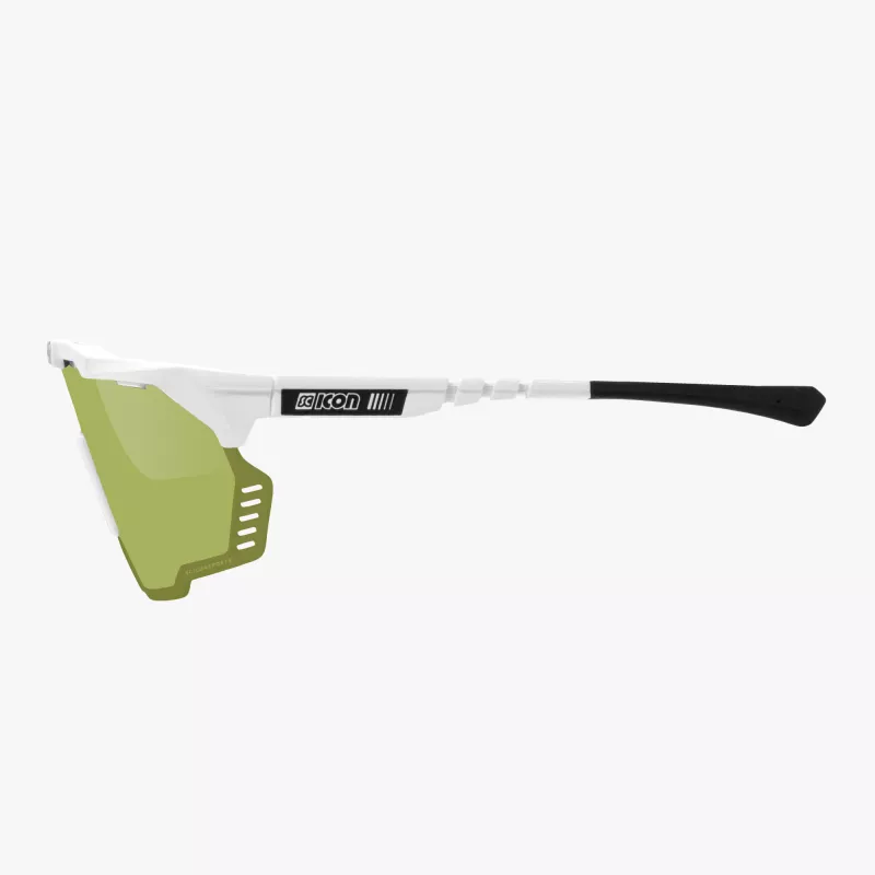 Scicon Aeroshade Kunken White Gloss – Lunettes vélo légères et ventilées