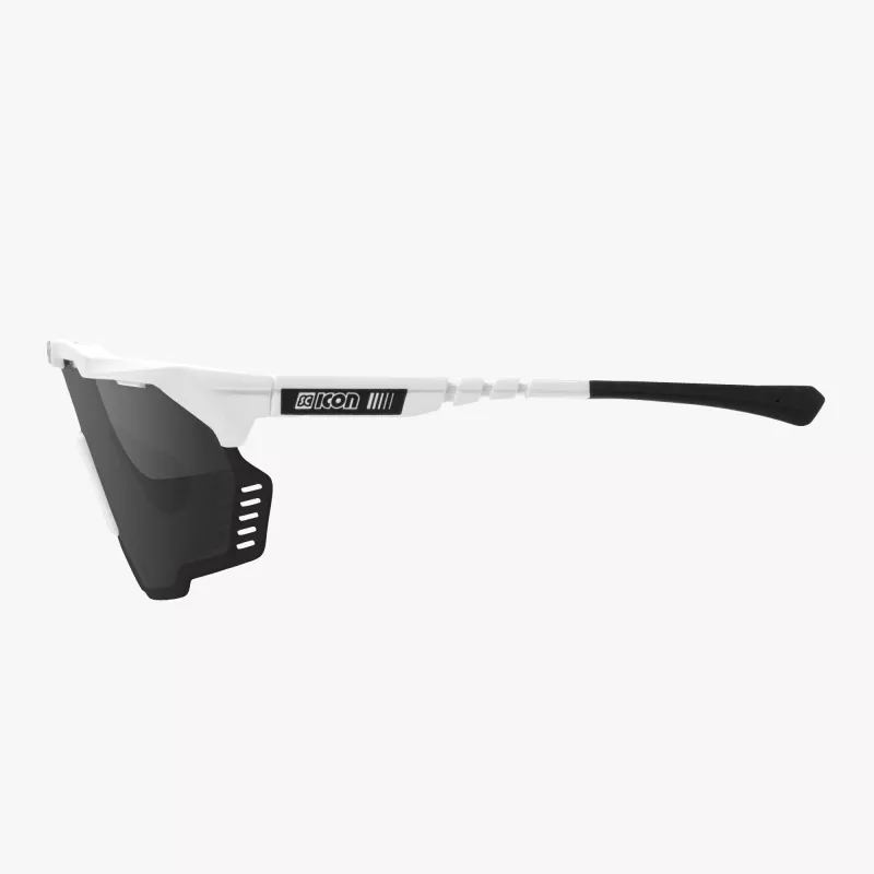 Scicon Aeroshade Kunken White Gloss – Lunettes vélo légères et ventilées