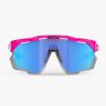 SCICON - AEROSHADE KUNKEN PINK FLUO MULTIMIRROR BLUE + VERRES ROSES