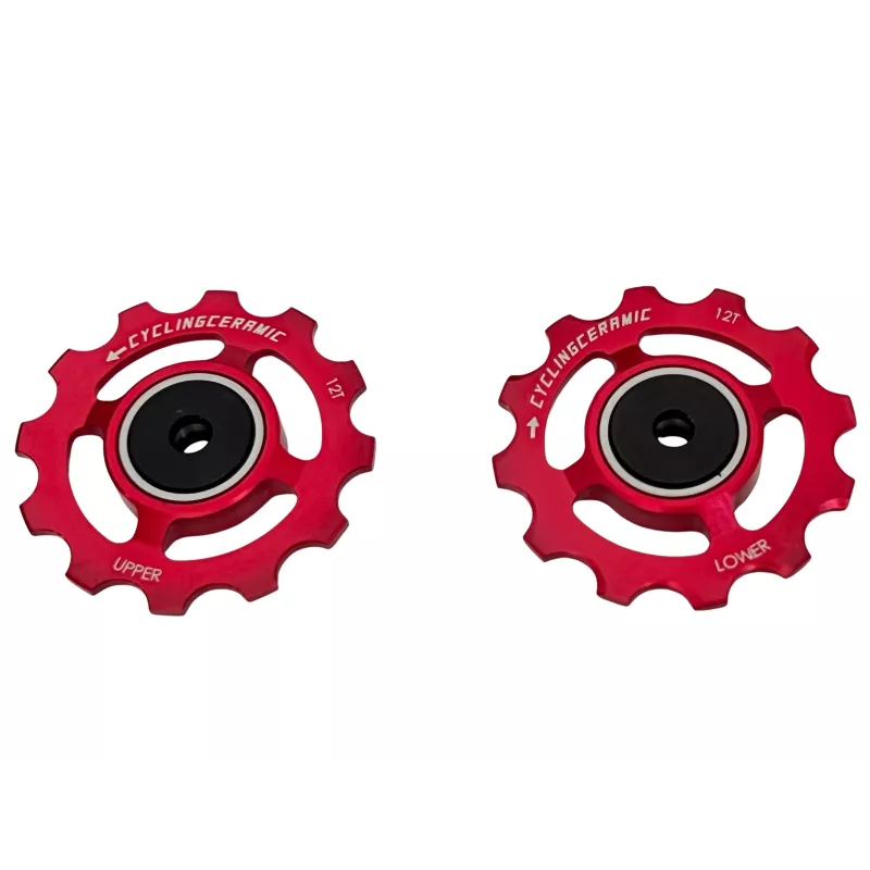 Galets rouges cyclingceramic pour Sram AXS (photo velo-perso.com)