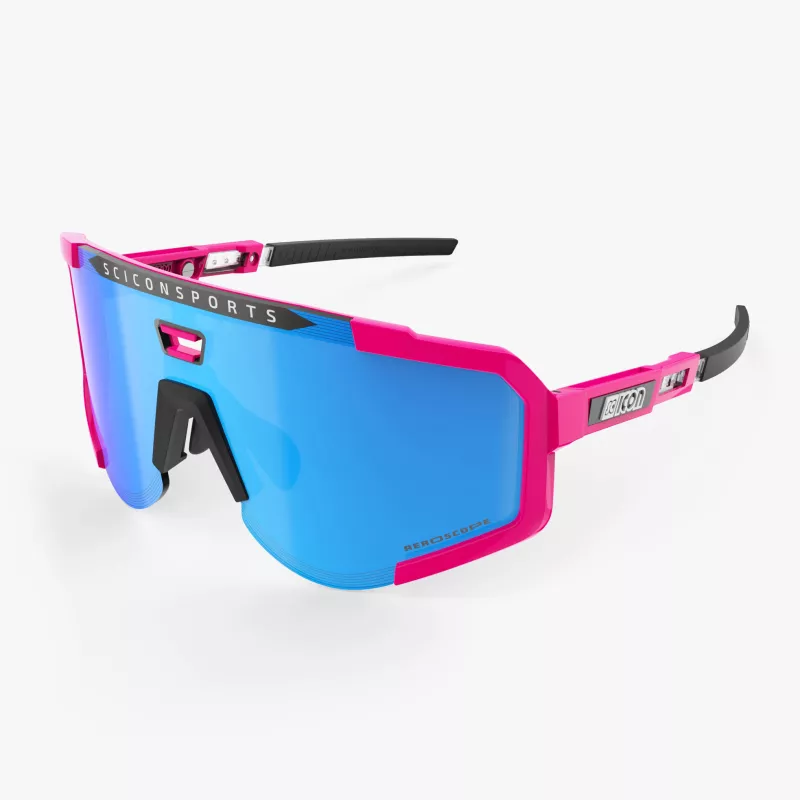 Scicon Aeroscope Pink Fluo Sunglasses – Blue & Rose Lenses for High Performance